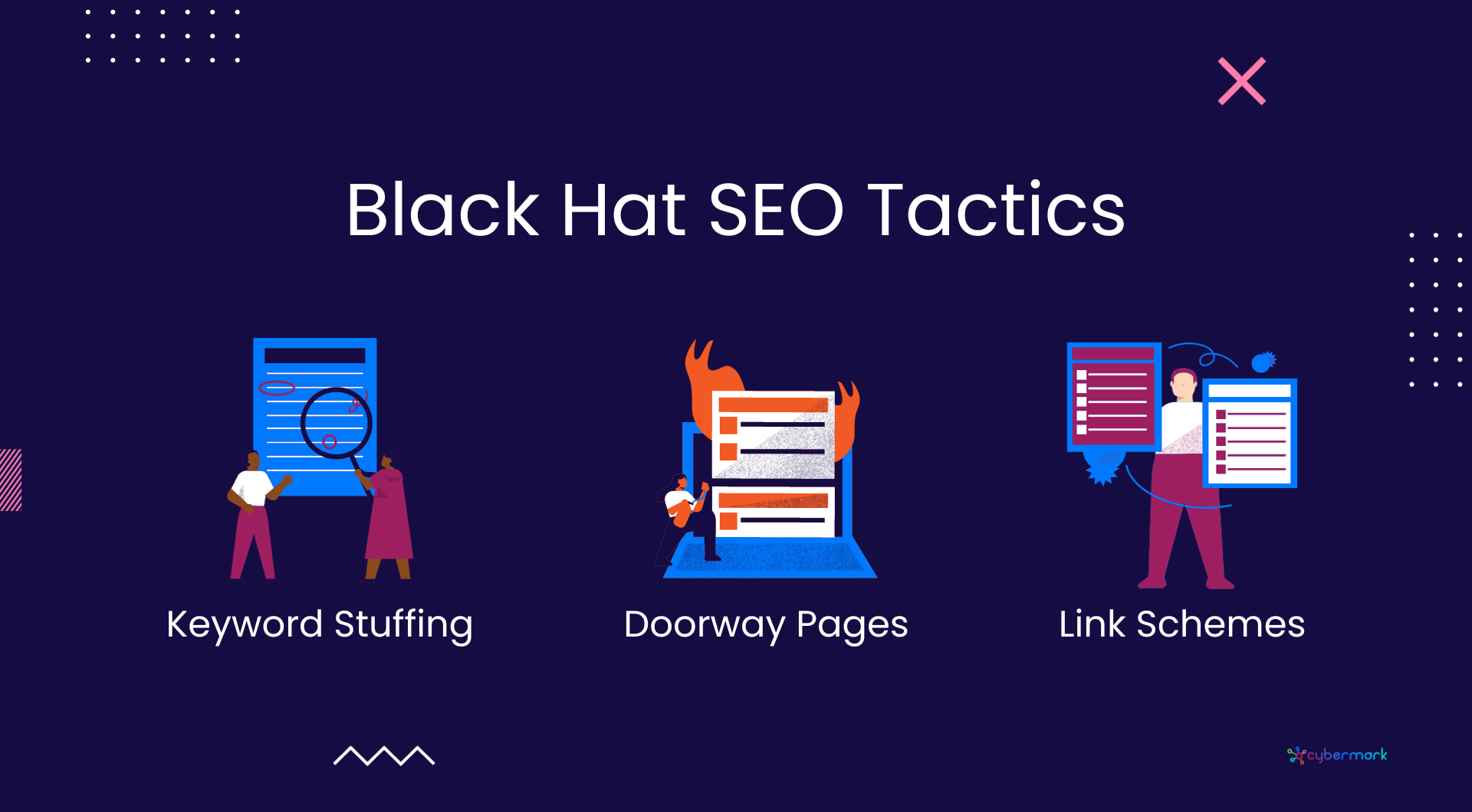 Infographic about black hat seo tactics