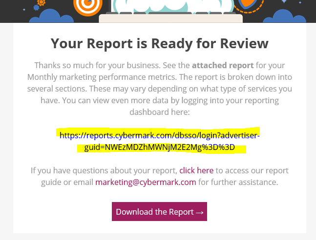 dashboard link screenshot