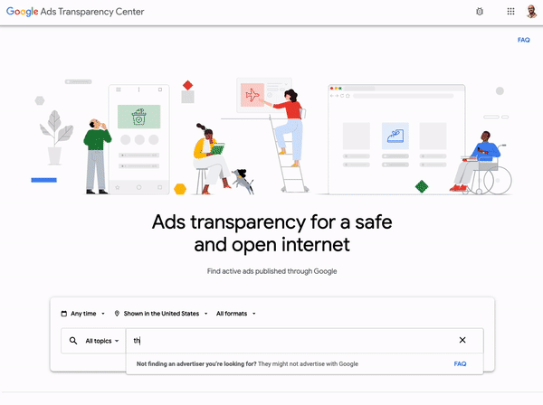 google ad transparency center