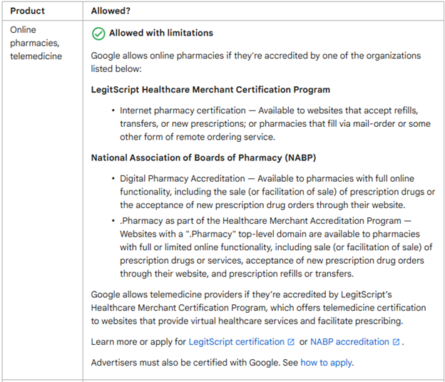 google policy
