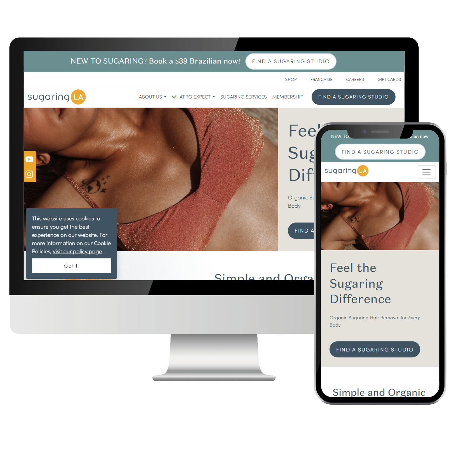 sugaringLA Responsive Website