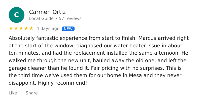 The Home Service Guide to Google Review Responses (Templates Included) 4 review glowing 5star