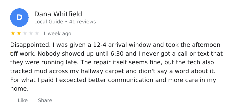 The Home Service Guide to Google Review Responses (Templates Included) 8 review your fault